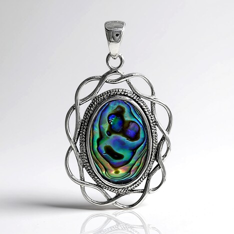 Ciondolo in argento con Conchiglia Abalone (Art of Nature)