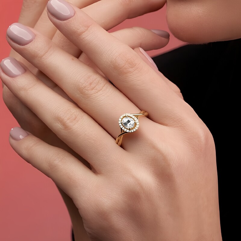 Bague en or et Saphir blanc (CIRARI)