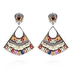 Orecchini in argento con Zaffiro Fancy (Dallas Prince Designs)