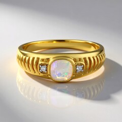 Anello in argento con Opale di Welo