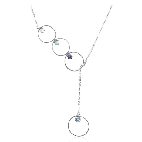 Collana in argento con Acquamarina Santa Maria