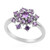 Zilveren ring met een Ceylon paarse saffier