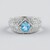 Anello in argento con Topazio Blu Svizzero (de Melo)
