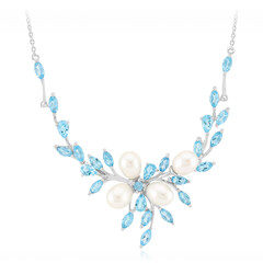 Collar en plata con Perla blanca Freshwater