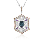 Londonblauer Topas-Silberhalskette (Dallas Prince Designs)