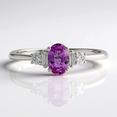 Anello in oro con Zaffiro Rosa (CIRARI)