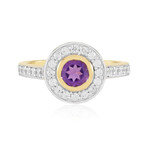 Anello in argento con Ametista Uruguay