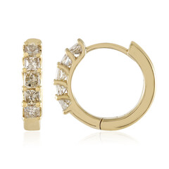 Orecchini in oro con Diamante Cioccolato I2
