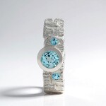 Ciondolo in argento con Topazio Blu Cielo (MONOSONO COLLECTION)