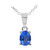 Collier en argent et Topaze Bleue Indigo
