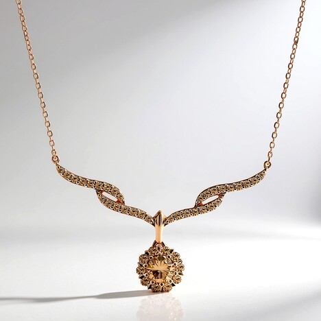 Collana in oro con Diamante Rose de France VS1 di Argyle (Annette)