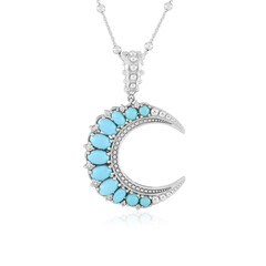 Collar en plata con Turquesa bella durmiente