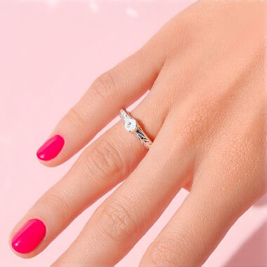 White Topaz Silver Ring