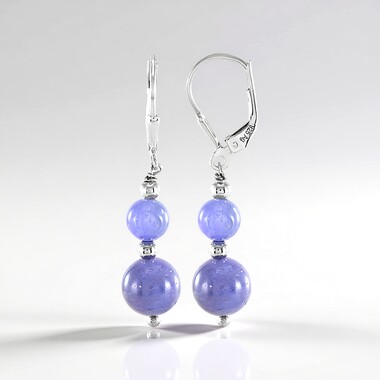 Pendientes en plata con Tanzanita