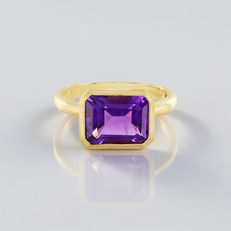 Anello in argento con Ametista Zambiana