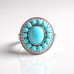 Anello in argento con Turchese Sleeping Beauty (Faszination Türkis)