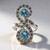 Anello in argento con Topazio Blu Svizzero (Annette classic)