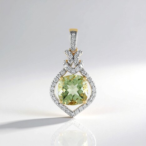 Ciondolo in oro con Quarzo Ouro Verde (SUHANA)