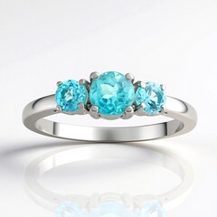Anello in argento con Apatite Blu