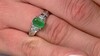 Anillo en plata con Esmeralda de Bahía