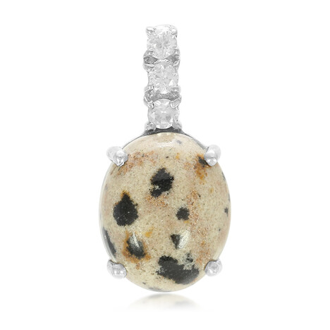 Ciondolo in argento con Diaspro Dalmata