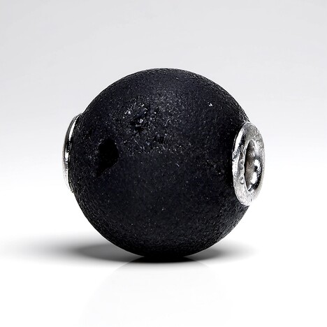 Ciondolo in argento con Agata Glitter Nera (MONOSONO COLLECTION)