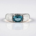 Anello in argento con Fluorite Verde (MONOSONO COLLECTION)