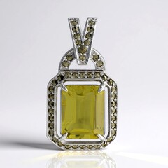 Ciondolo in argento con Citrino Limone (Annette classic)