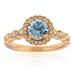 Anello in oro con Acquamarina Brasiliana AAA (CIRARI)