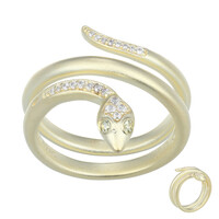 Anillo en plata con Peridoto (Adela Silber)