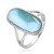 Zilveren ring met een larimar