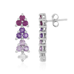 Pendientes en plata con Rodolita