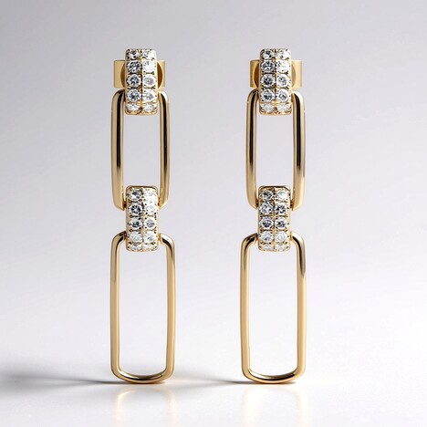Orecchini in oro con Diamante SI2 (H) (CIRARI)
