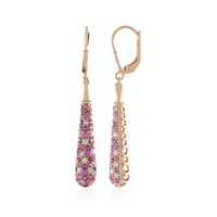 Pendientes en plata con Amatista (KM by Juwelo)