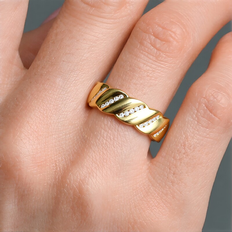 Anillo en oro con Diamante I2 (H) (de Melo Gold)