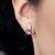 Boucles d'oreilles en or et Tanzanite parme