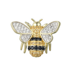 Zilveren broche met zirkonen (Adela Silber)