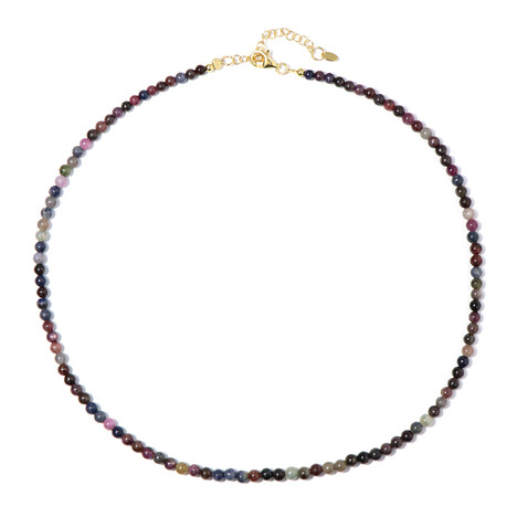 Zilveren halsketting met saffieren