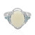 Bague en argent et Opale blanche