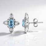 Orecchini in argento con Acquamarina Brasiliana
