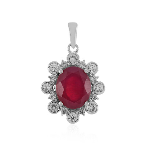 Pendentif en argent et Rubis de Madagascar