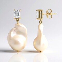 Orecchini in argento con Perla d'Acqua Dolce Bianca