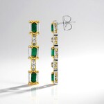 Orecchini in argento con Smeraldo Zambia (Gems en Vogue)