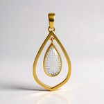 Pendentif en argent et Topaze blanche