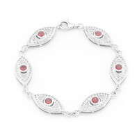 Zilveren armband met Lindi granaten