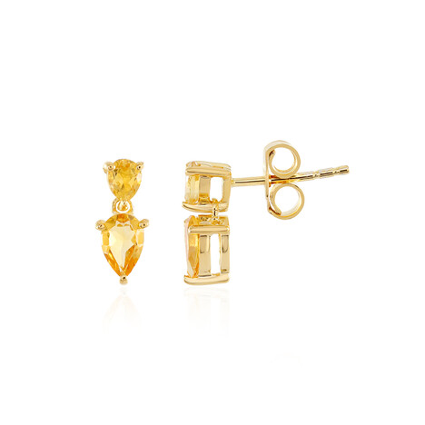 Boucles d'oreilles en argent et Citrine