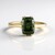 Bague en or et Péridot à inclusions de ludwigite (de Melo)