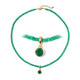 Collana in argento con Onice Verde