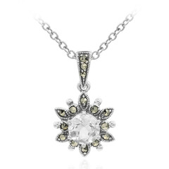 Collar en plata con Topacio blanco