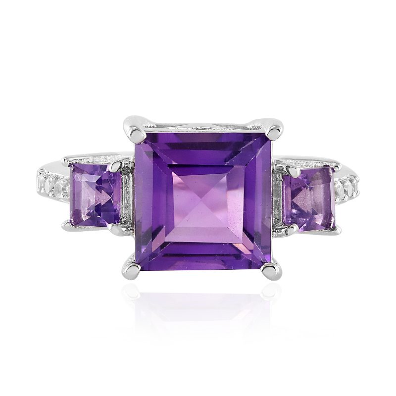 Anello Argento Sterling Con Ametista E Nodi Celtici - Gioiello Significativo Per Donna